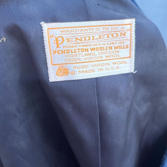 1980s Pendleton Blazer Jacket Womens 6 Small Blue Preppy Classiccore - Picture 7 of 8